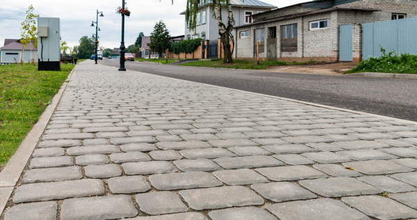 Тротуарная плитка Ривьера, Серый, h=60 мм