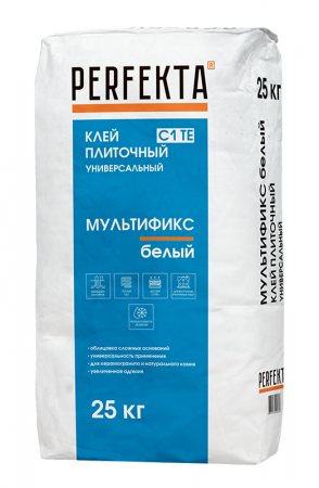 Клей плиточный универсальный Мультификс Белый C1 TE, 25 кг