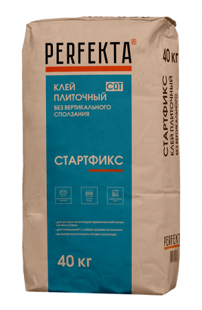 Клей плиточный без вертикального сползания Стартфикс C0 T, 40 кг