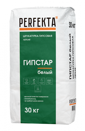 Штукатурка гипсовая легкая Гипстар белый, 30 кг